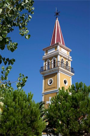 Church tower, Argassi, Zante, Ionian Islands, Greek Islands, Greece, Europe Stock Photo - Rights-Managed, Code: 841-05848245