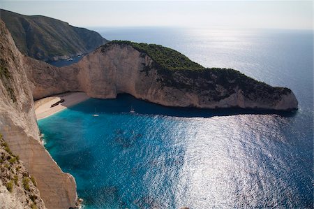 sea coast top view - Shipwreck Bay, Zakynthos, Ionian Islands, Greek Islands, Greece, Europe Stock Photo - Rights-Managed, Code: 841-05848289