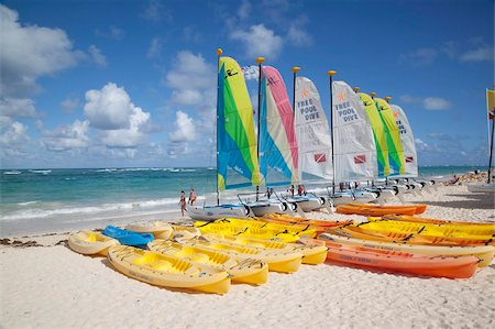 sailboat not people - Watersports, Bavaro Beach, Punta Cana, Dominican Republic, West Indies, Caribbean, Central America Stock Photo - Rights-Managed, Code: 841-05848385