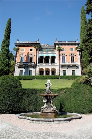 Lakeside villa, Cadenabbia, Lake Como, Lombardy, Italian Lakes, Italy, Europe Stock Photo - Rights-Managed, Code: 841-05848394