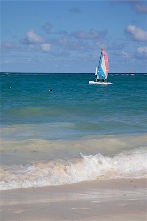 sailboat not people - Catamaran, Bavaro Beach, Punta Cana, Dominican Republic, West Indies, Caribbean, Central America Stock Photo - Rights-Managed, Code: 841-05848399