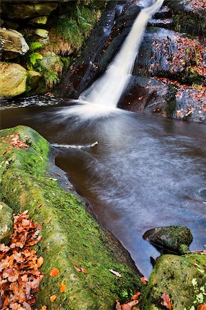 rocky waterfall - Upper Waterfall at Posforth Gill, Bolton Abbey, Yorkshire, England, United Kingdom, Europe Stock Photo - Rights-Managed, Code: 841-05848475