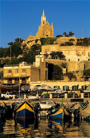 Mgarr harbour, Gozo, Malta, Mediterranean, Europe Foto de stock - Con derechos protegidos, Código: 841-05848535