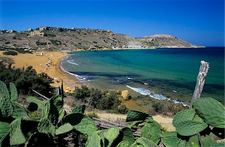 Ramla Bay, Malte, Gozo, Méditerranée, Europe Photographie de stock - Rights-Managed, Code: 841-05848536