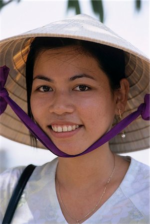 Portrait of young Vietnamese girl, Vietnam, Indochina, Southeast Asia, Asia Foto de stock - Direito Controlado, Número: 841-05848687