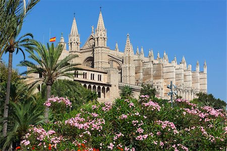 Palma Cathedral (La Seu), Palma de Mallorca, Mallorca (Majorca), Balearic Islands, Spain, Mediterranean, Europe Foto de stock - Con derechos protegidos, Código: 841-05848705