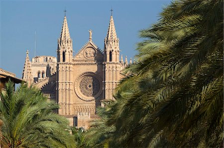 West front, Palma Cathedral (La Seu), Palma de Mallorca, Mallorca (Majorca), Balearic Islands, Spain, Mediterranean, Europe Stock Photo - Rights-Managed, Code: 841-05848706