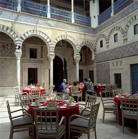 Restaurant inside the Medina, Tunis, Tunisia, North Africa, Africa Foto de stock - Con derechos protegidos, Código: 841-05848760