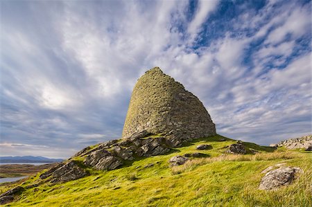 Dun Carloway on the Hebridean island of Islay, one of the best preserved brochs in Scotland, Islay, Outer Hebrides, Scotland, United Kingdom, Europe Stock Photo - Rights-Managed, Code: 841-05848794