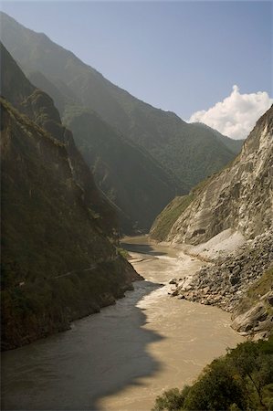 Tiger Leaping Gorge et du fleuve Yangtsé, Yunnan, Chine, Asie Photographie de stock - Rights-Managed, Code: 841-05959728