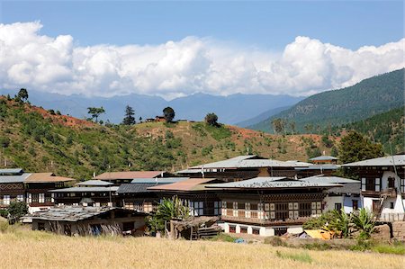 simsearch:841-05959817,k - Tiny settlement of Pana in the Punakha Valley near Chimi, Lhakhang Temple, Punakha, Bhutan, Himalayas, Asia Fotografie stock - Rights-Managed, Codice: 841-05959751