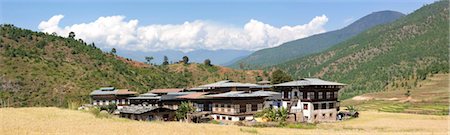 Tiny settlement of Pana in the Punakha Valley near Chimi Lhakhang Temple, Punakha, Bhutan, Asia Stock Photo - Rights-Managed, Code: 841-05959752
