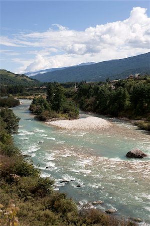 Fluss Chamkhar Chhu nahe Jakar, Bumthang, Bhutan, Asien Stockbilder - Lizenzpflichtiges, Bildnummer: 841-05959794