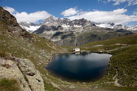 Lake Schwarzsee near Zermatt, Valais, Swiss Alps, Switzerland, Europe Foto de stock - Con derechos protegidos, Código: 841-05959887