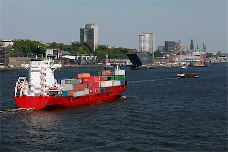 Harbour of Hamburg, Germany, Europe Foto de stock - Con derechos protegidos, Código: 841-05959982