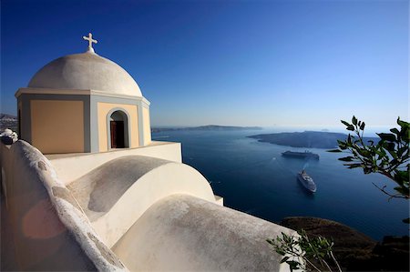 Fira, Santorini, Cyclades Islands, Greek Islands, Greece, Europe Foto de stock - Direito Controlado, Número: 841-05960034