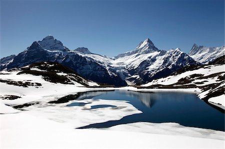 suiza - Lac de Bachalp à Grindelwald-First et les Alpes bernoises, Oberland bernois, Suisse Alpes, Suisse, Europe Photographie de stock - Rights-Managed, Code: 841-05960047