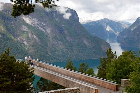 Viewpoint Stegastein near Aurlandsvangen, Aurlandsfjorden, Sogn og Fjordane, Norway, Scandinavia, Europe Stock Photo - Rights-Managed, Code: 841-05960162