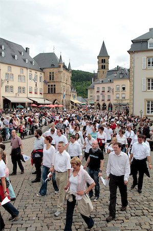 Prozession von Echternach, Luxemburg, Europa hüpfen Stockbilder - Lizenzpflichtiges, Bildnummer: 841-05960196