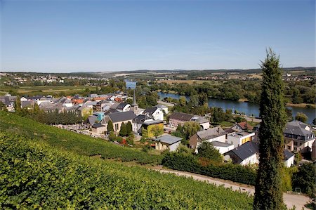 Dorf Bech-Kleinmacher, Moseltal, Luxemburg, Europa Stockbilder - Lizenzpflichtiges, Bildnummer: 841-05960198