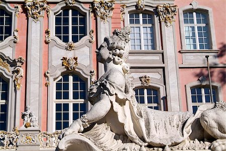 Electoral palace, Trier, Rhineland-Palatinate, Germany, Europe Foto de stock - Direito Controlado, Número: 841-05960333