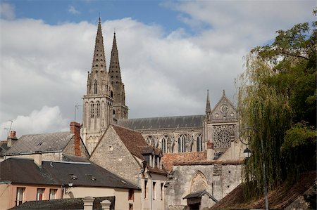 simsearch:841-05959691,k - Cathedral spires seen over old houses, Sees, Lower Normandy, France, Europe Foto de stock - Con derechos protegidos, Código: 841-05960485