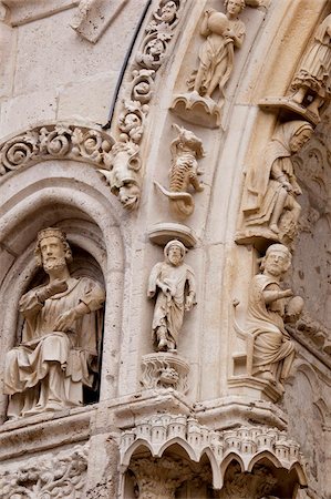 simsearch:841-03518968,k - Medieval carvings of signs of the Zodiac including Capricorn and Aquarius, on North Porch, Chartres Cathedral, UNESCO World Heritage Site, Chartres, Eure-et-Loir Region, France, Europe Stock Photo - Rights-Managed, Code: 841-05960489