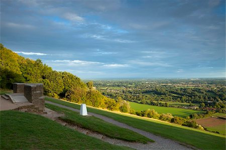 surrey - Viewpoint on Box Hill,  2012 Olympics cycling road race venue, view south over Brockham, near Dorking, Surrey Hills, North Downs, Surrey, England, United Kingdom, Europe Foto de stock - Con derechos protegidos, Código: 841-05960548
