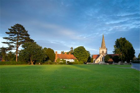 surrey - Village green and church, Brockham, Surrey Hills, Surrey, England, United Kingdom, Europe Stock Photo - Rights-Managed, Code: 841-05960550