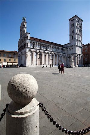 piazza duomo - Duomo Square, Lucca, Tuscany, Italy, Europe Foto de stock - Con derechos protegidos, Código: 841-05960758