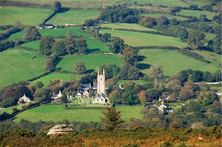 english countryside church - The village of Widecombe in the Moor, Dartmoor National Park, Devon, England, United Kingdom, Europe Stock Photo - Rights-Managed, Code: 841-05960798