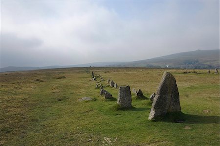 The Merrivale Stone Rows, Dartmoor National Park, Devon, England, United Kingdom, Europe Stock Photo - Rights-Managed, Code: 841-05960802