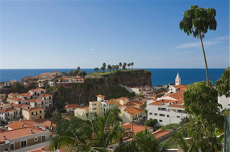 View over the rooftops of Camara de Lobos, a favourite fishing village of Sir Winston Churchill, Madeira, Portugal, Atlantic, Europe Stock Photo - Rights-Managed, Code: 841-05960820