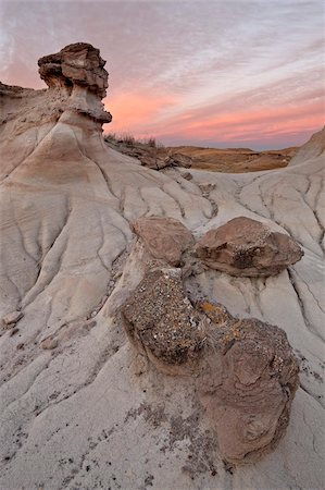 provinzpark - Sunrise en badlands, Parc Provincial des dinosaures, l'UNESCO World Heritage Site, Alberta, Canada, Amérique du Nord Photographie de stock - Rights-Managed, Code: 841-05961196