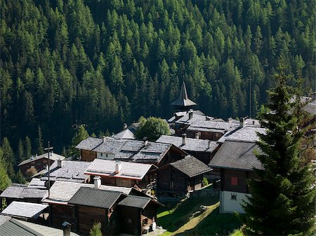 The Walser village of Grimentz, Valais, Swiss Alps, Switzerland, Europe Foto de stock - Con derechos protegidos, Código: 841-05961480