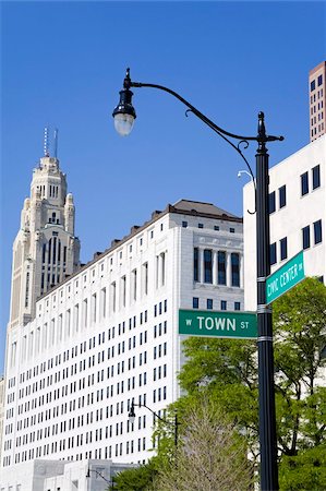 Ohio Judicial Center and Leveque Tower, Columbus, Ohio, United States of America, North America Foto de stock - Con derechos protegidos, Código: 841-05961557