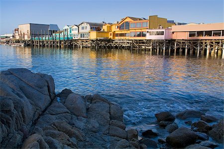 fishermans wharf - Breakwater Cove and Fisherman's Wharf, Monterey, California, United States of America, North America Foto de stock - Con derechos protegidos, Código: 841-05961588