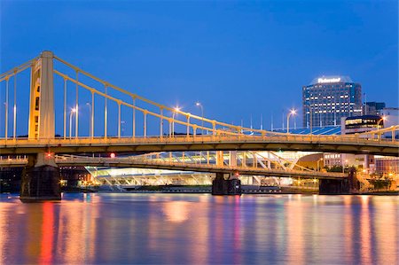 simsearch:841-05960247,k - Andy Warhol Bridge (7th Street Bridge) over the Allegheny River, Pittsburgh, Pennsylvania, United States of America, North America Stock Photo - Rights-Managed, Code: 841-05961617