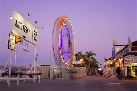 Grande roue dans le Village de Balboa, Newport Beach, Orange County, Californie, États-Unis d'Amérique, Amérique du Nord Photographie de stock - Rights-Managed, Code: 841-05961625