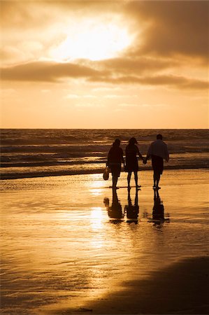 people walking on the beach sunset - Coucher du soleil, Newport Beach, Orange County, Californie, États-Unis d'Amérique, Amérique du Nord Photographie de stock - Rights-Managed, Code: 841-05961623