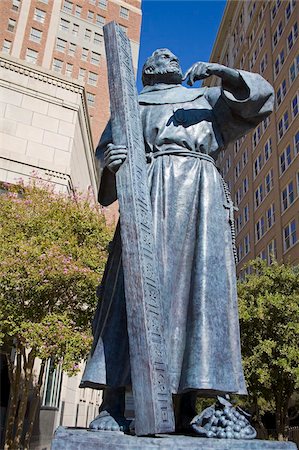 el paso, texas - Fray Garcia Monument in Pioneer Plaza, El Paso, Texas, United States of America, North America Stock Photo - Rights-Managed, Code: 841-05961652