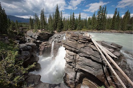 Athabasca Falls, Jasper National Park, UNESCO World Heritage Site, British Columbia, Rocky Mountains, Canada, North America Stock Photo - Rights-Managed, Code: 841-05961771