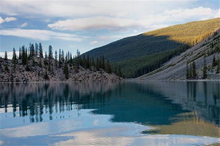 Reflections in Moraine Lake, Banff National Park, UNESCO World Heritage Site, Alberta, Rocky Mountains, Canada, North America Stock Photo - Rights-Managed, Code: 841-05961789