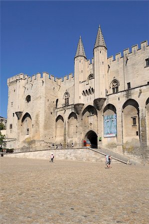 Palais des Papes (Palais des Papes), patrimoine mondial de l'UNESCO, Provence, Avignon, France, Europe Photographie de stock - Rights-Managed, Code: 841-05961849