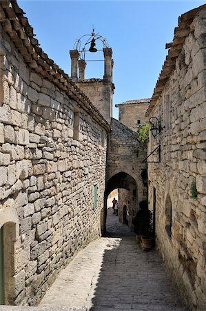 simsearch:841-06034367,k - Cobbled alley and bell tower in the picturesque medieval village of Lacoste, Provence, France, Europe Stock Photo - Rights-Managed, Code: 841-05961871
