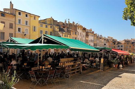 provence restaurant - Al fresco restaurants, Place Forum des Cardeurs, Aix-en-Provence, Bouches-du-Rhone, Provence, France, Europe Stock Photo - Rights-Managed, Code: 841-05961914