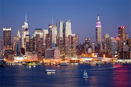 View of Midtown Manhattan across the Hudson River, Manhattan, New York City, New York, United States of America, North America Stock Photo - Rights-Managed, Code: 841-05961931