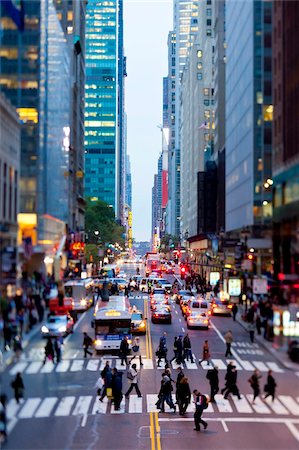 fast-paced - 42nd Street in Mid Town Manhattan, New York City, New York, United States of America, North America Stock Photo - Rights-Managed, Code: 841-05961945