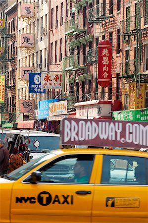 quartiere cinese - Street scene in China Town, Manhattan, New York City, New York, United States of America, North America Fotografie stock - Rights-Managed, Codice: 841-05961949
