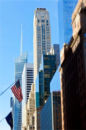 Modern architecture of buildings along 42nd Street in Mid Town Manhattan, New York City, New York, United States of America, North America Stock Photo - Rights-Managed, Code: 841-05961943